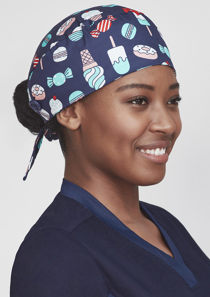 Unisex Printed Scrub Cap