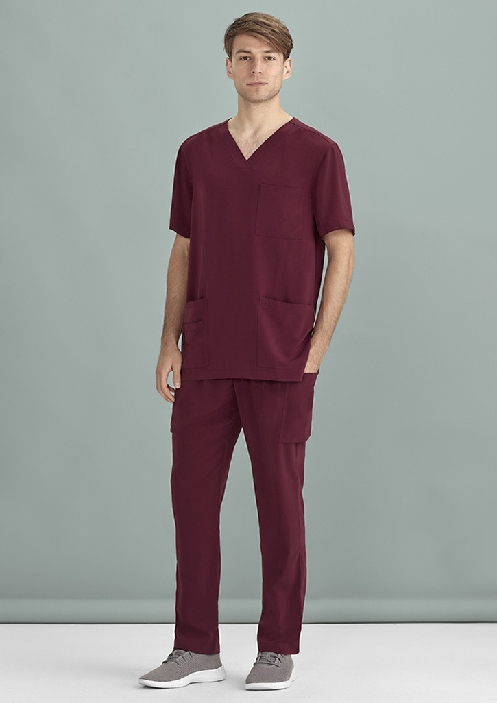 Straight Leg Scrub Pant burgundy colour