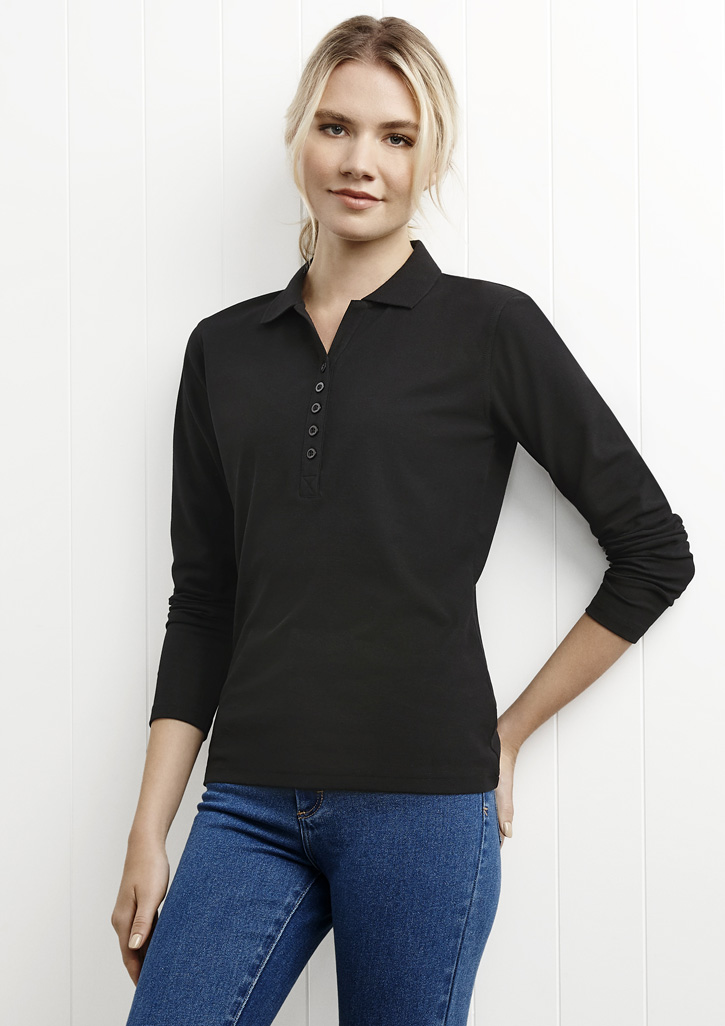 Womens Crew Long Sleeve Polo